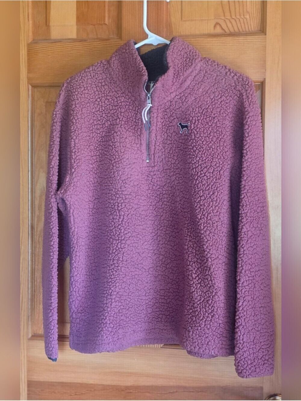 PINK by Victoria's Secret Dusty Mauve Sherpa Half-Zip Top